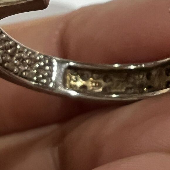 DBJ Natural Diamond Mini 22mm Hoop Earrings 925 Sterling Silver - Picture 6 of 9